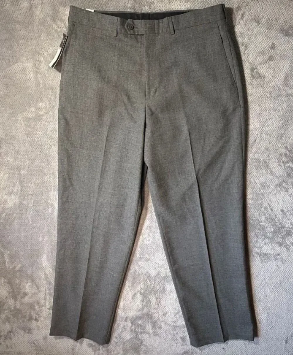 Slates by Dockers Men’s 34x32 Gray Wool Blend Dress Pants Relaxed Fit NEW #1700